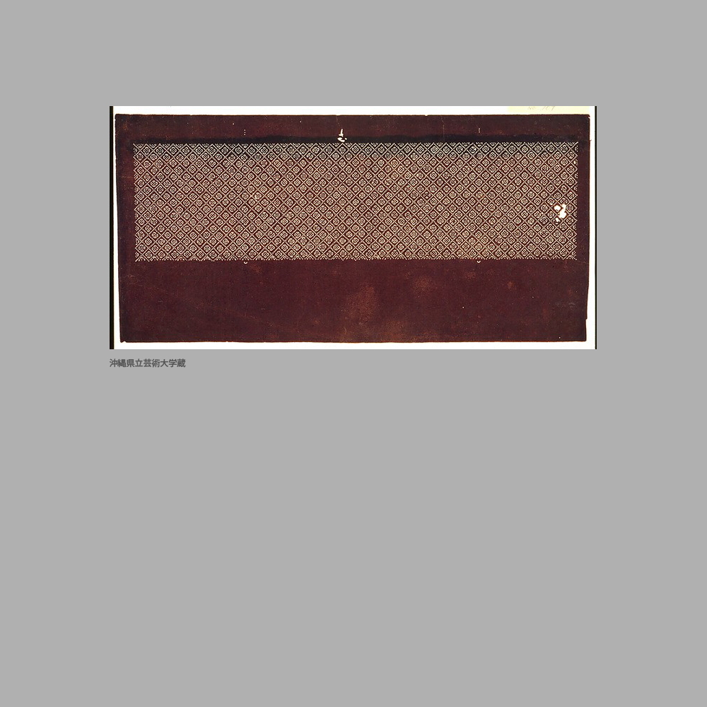 109 Kg5-025	鐶木瓜入り斜格子模様染地型紙