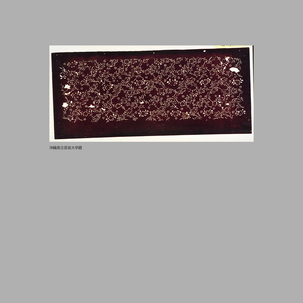 167 Cg6-004	柳に窓絵桜楓模様染地型紙
