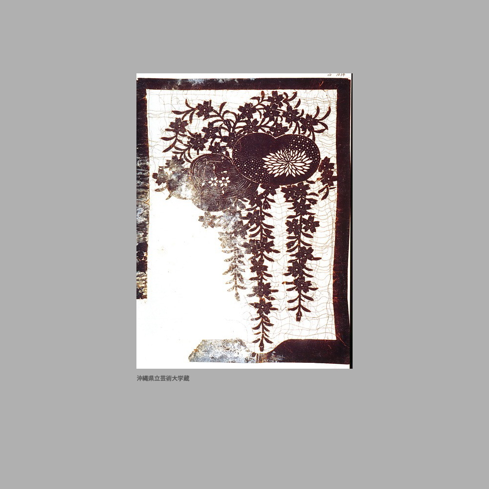 1034 UM1-121	窓絵枝垂れ桜模様白地型紙