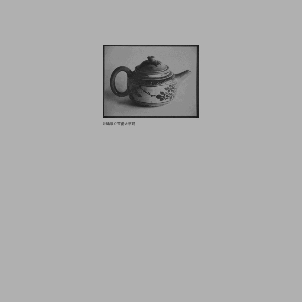 314　絵付花文急須